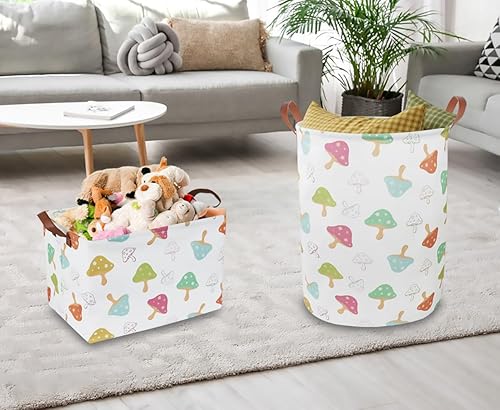 Miniatura 2 de CLOCOR Cesta de almacenamiento de juguetes rectangulares,Cesta de regalo impermeable,Decoración de habitación,Contenedores de juguetes (seta)