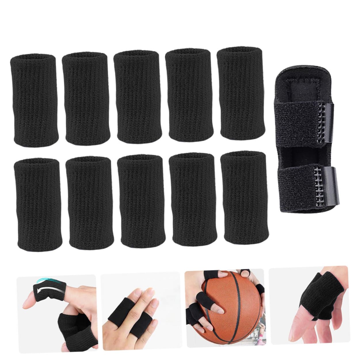 BESTYASH Finger Sleeves Sports Protecting Supplies Non-Skid Comfortable Easy to Wear Protect Your Fingers in Sports