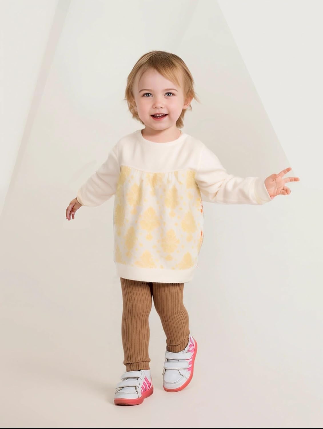 Baby and Toddler 3 Pack Pull On Pants Solid Ribbed Leggings Infant Clothes Size 1-4 Years - Image 2