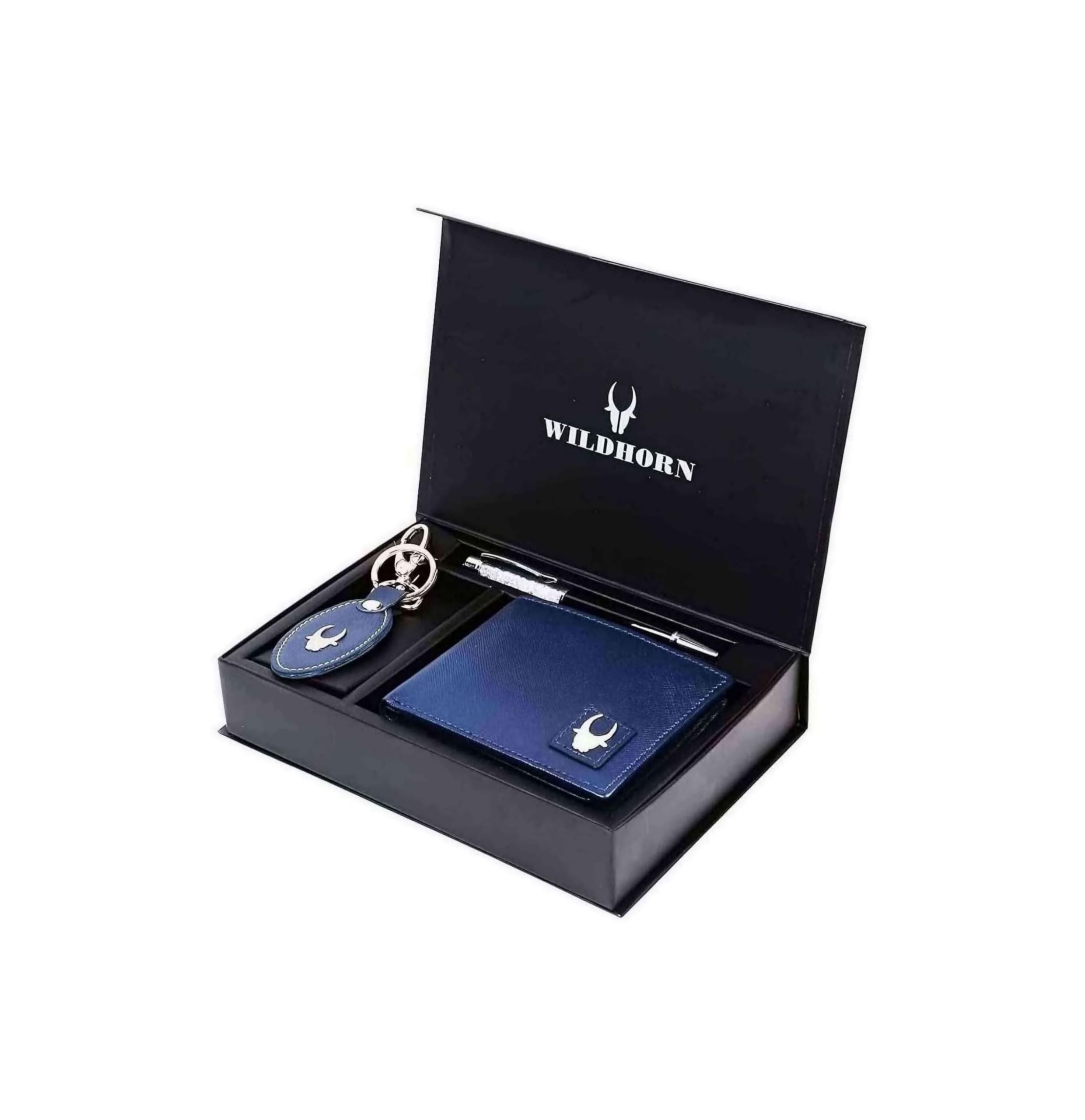 WildHorn® RFID Protected Genuine Leather Wallet & Gift Combo for Men