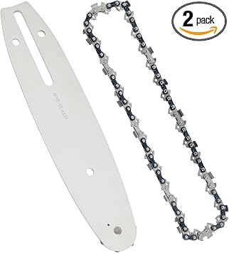 49-16-2750 8 Inch Replacement Chain 49-16-2751 8" Pruning Saw Guide Bar | for Milwau-kee 3004-20 M-18 HATCHET Pruning Saw[1 Chains + 1 Bars]