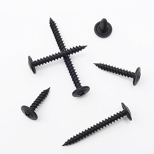 Miniatura 6 de #8 Kit surtido de tornillos de madera negra con cabeza de armadura modificada, 132 piezas, Phillips Drive, tornillos para madera, tornillos, surtido