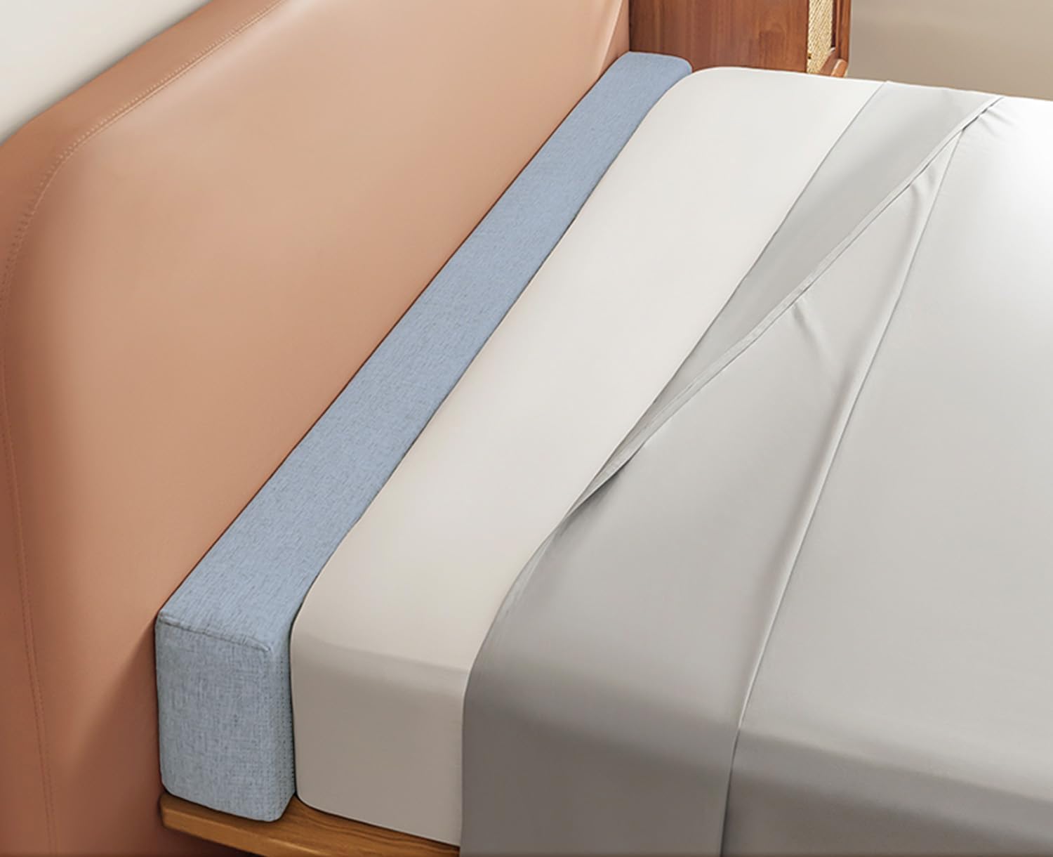 Hoowarm Bed Gap Filler/Mattress Space Filler, Mattress Extender for Twin/Full/Queen/King Bed, Between Mattress and Headboard or Wall, Removable and Washable Cover(N,140x20x12cm/55x8x4.7in)