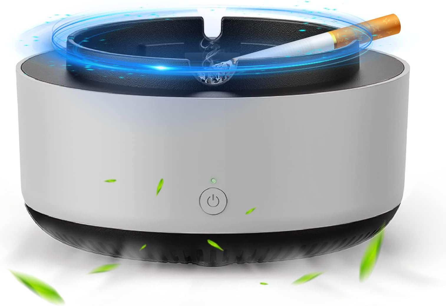 Pipihome 2 in 1 Air Purifier & Ashtray Trays, Smart Electronic Air & Smokeless Ashtray with Filter, Best for Home, Car or Office (Gray), Medium