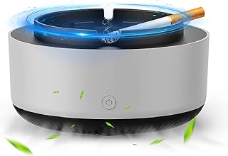 Pipihome 2 in 1 Air Purifier and Ashtray, Smart Electronic Smokeless Tray With Filter for Home, Car or Office (Gray)