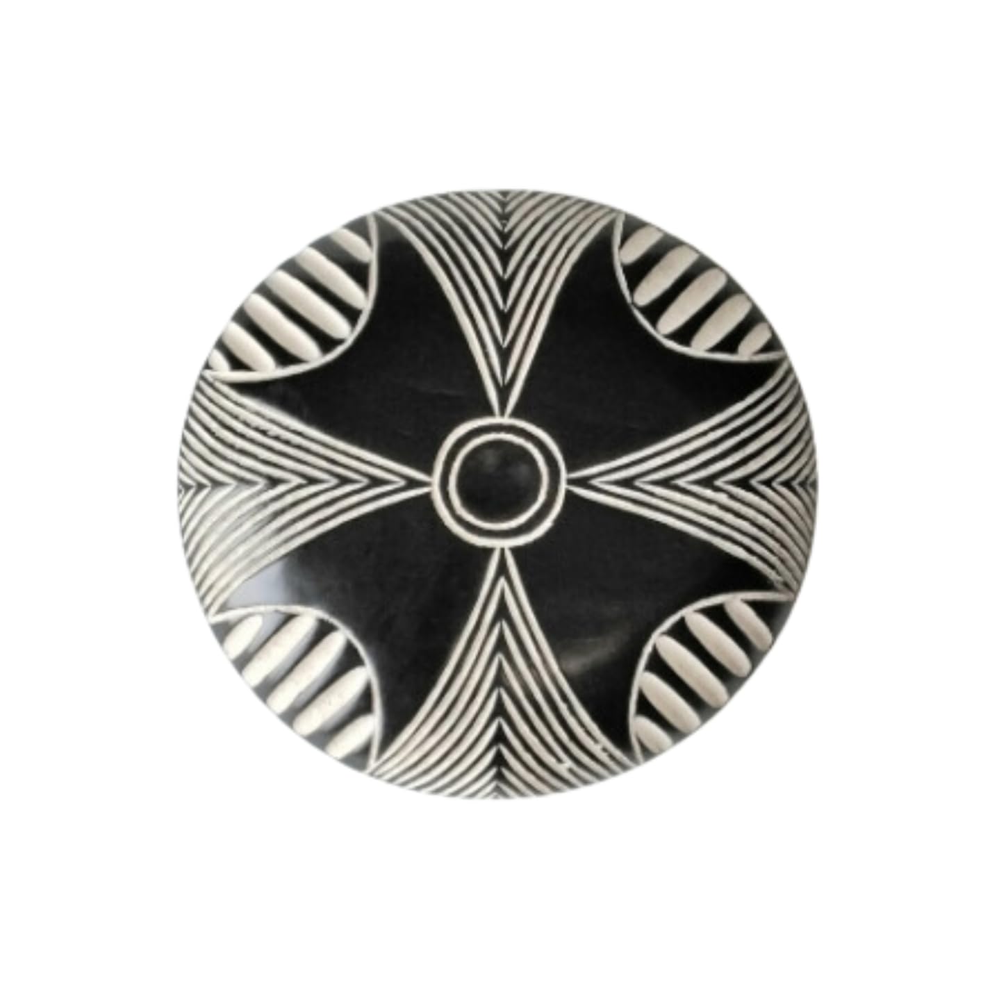 Bouclier rond Bamileke de 33 cm - Habillez vos murs vides avec cet art mural africain