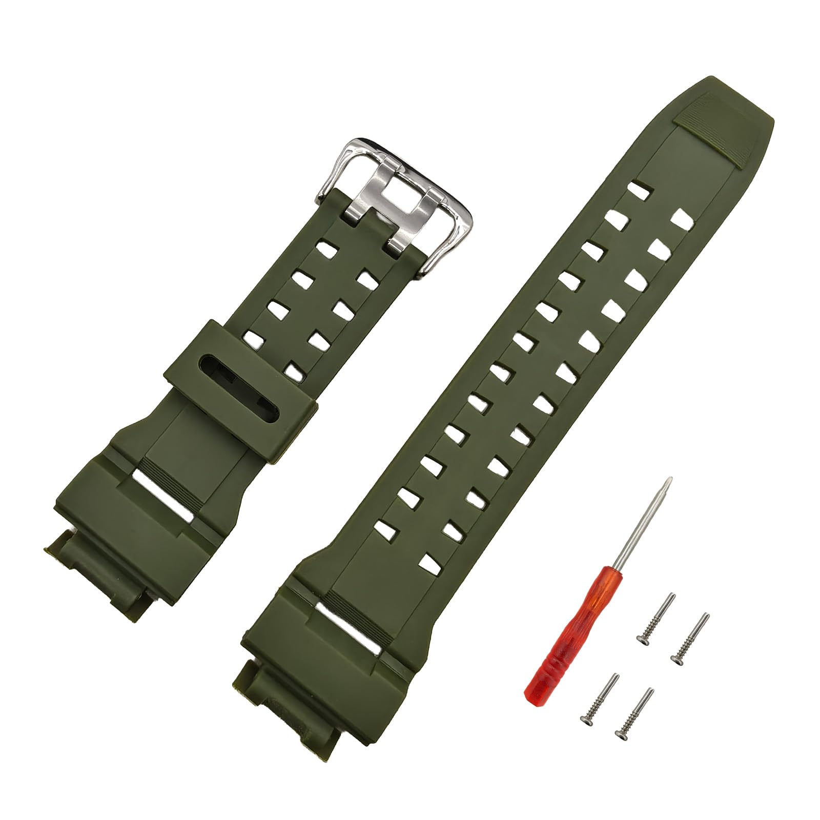 [Tyqzor] 樹脂ベルト、コンパチブル G-SHOCK GW-9110,GW-9100,G-9100,GW-9200J,GW-9230BJ,DW-9500,DW-8600対応 柔らかく丈夫 腕時計交換用ベルト
