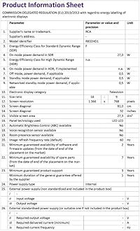 RCA 32 Inch 720P TV, Freeview HD Dolby Digital Audio DVB T2/S2 HD LED Backlighting Display Television, HDMI USB Earphone Output Media Player Monitor PS5 Xbox, Small Screen for Bedroom Kitchen Black