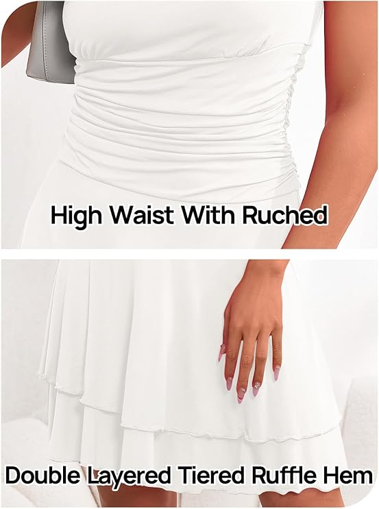 🔥  Summer Strapless Mini Dress - Ruffle Tiered & Flowy!  🔥