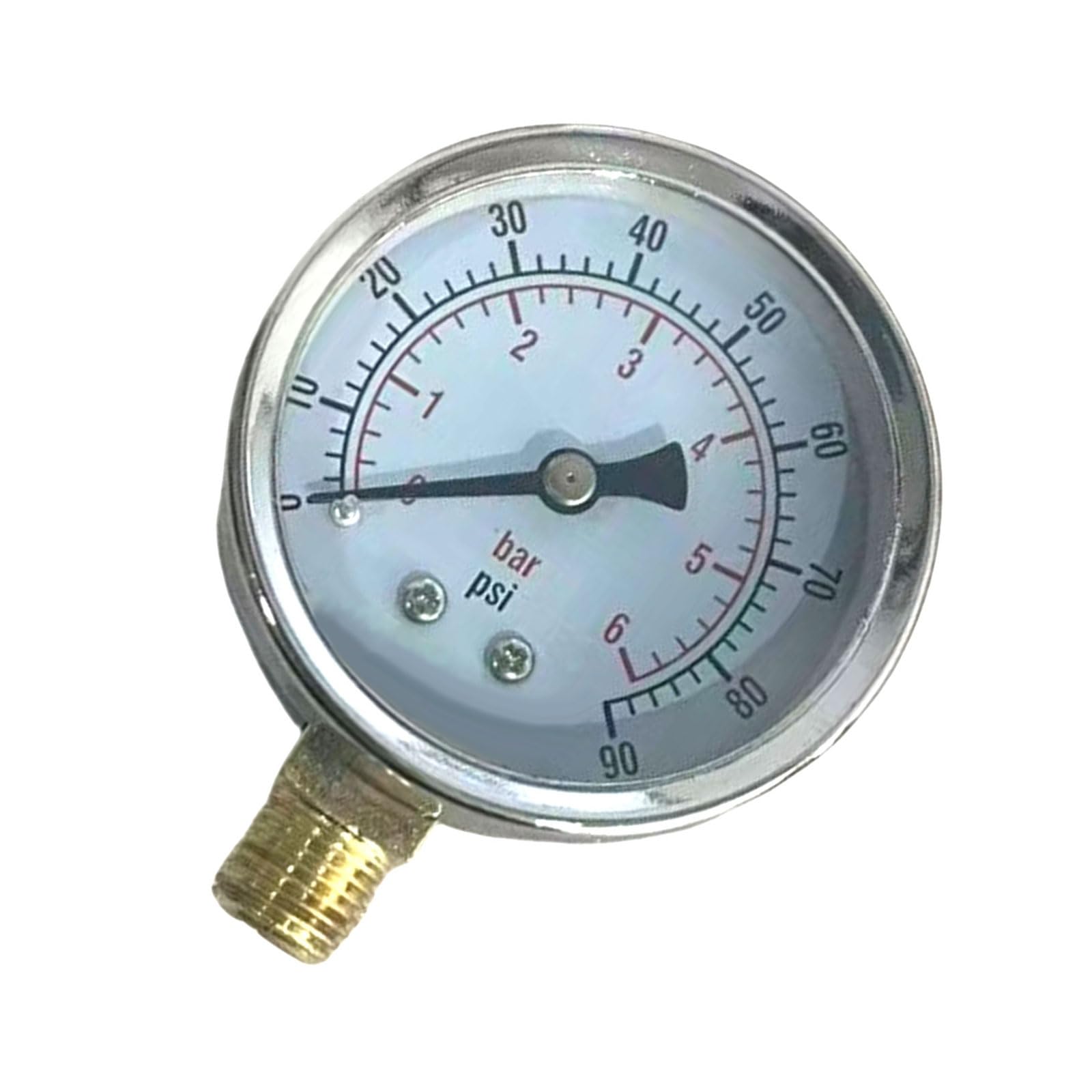 Kaeltsyn 0 To 6Bar Pressure Gauge Metal Construction For Accurate Water And Air Measurement In Industrial And Home Measurement Device