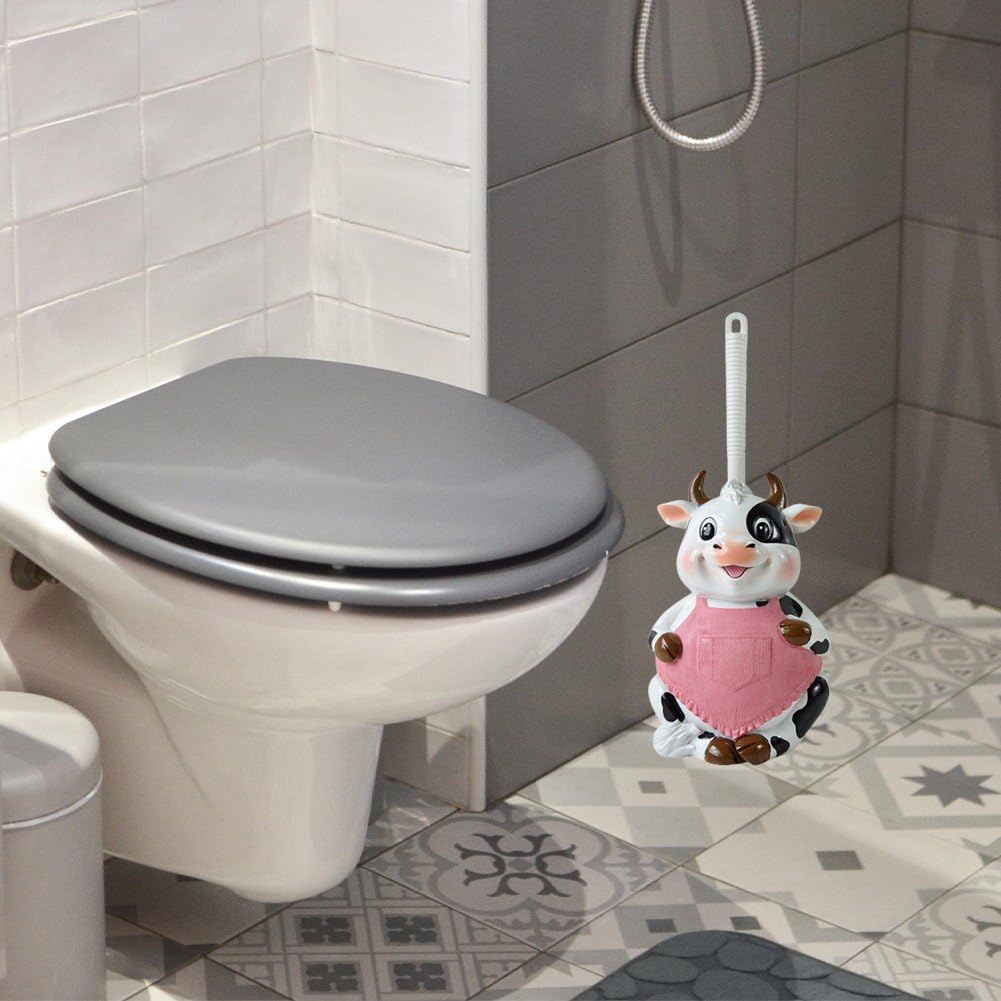 Toilettenbürste Badezimmer Neuheit Toilettenbürstenhalter Cartoon Frosch Kuh AFFE Harz Toilettenwäscher Set Toilettenbürste Reinigungswerkzeug