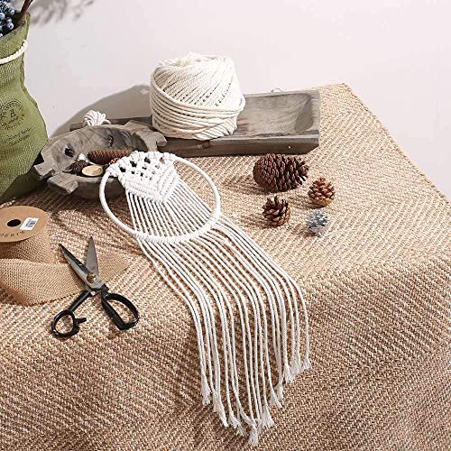 Image of WH Decor -02 Pcs Macrame Woven Wall Hanging Small Decor Boho Chic Bohemian Home Geometric Art Decor - Beautiful Apartment Dorm Room Decoration,(Size - 20 x 33cm). (Pattern - B, Wall Hanging)