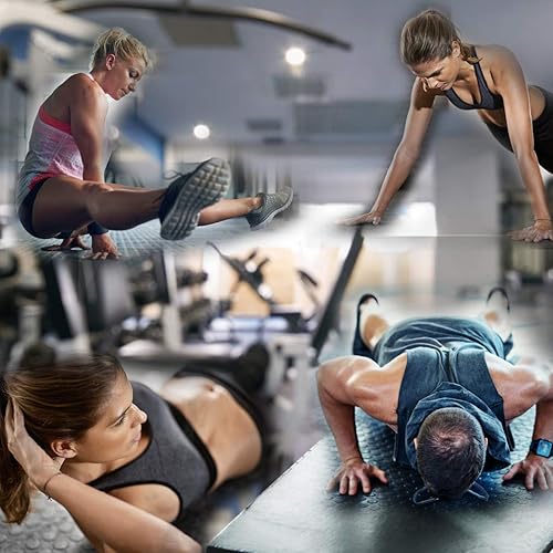 Miniatura 4 de Colchoneta de gimnasia para lucha, tapete de gimnasia plegable, para interiores y exteriores, tapete de gimnasia grueso de piel sintética para