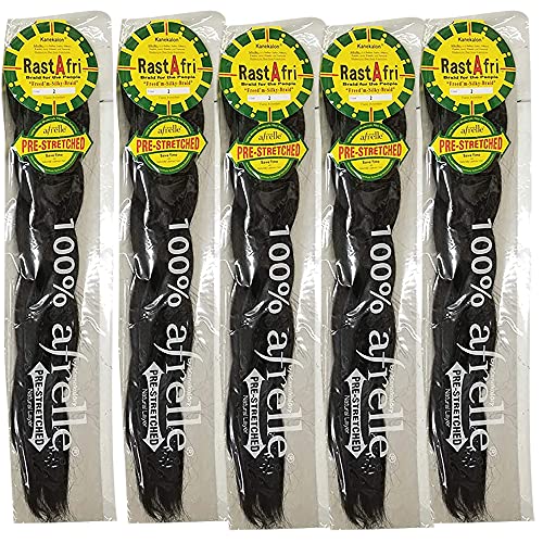 RastAfri Pre-Stretched Silky Braiding Hair (5...