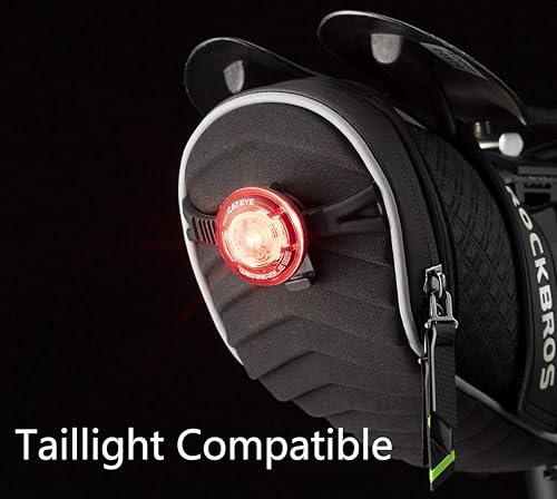 Vista 4 de ROCKBROS Bolsa de Asiento para Bicicleta, Bolsa de Sillín Bajo el Asiento con Cáscara 3D para Bicicletas de Montaña y Carretera, Negra