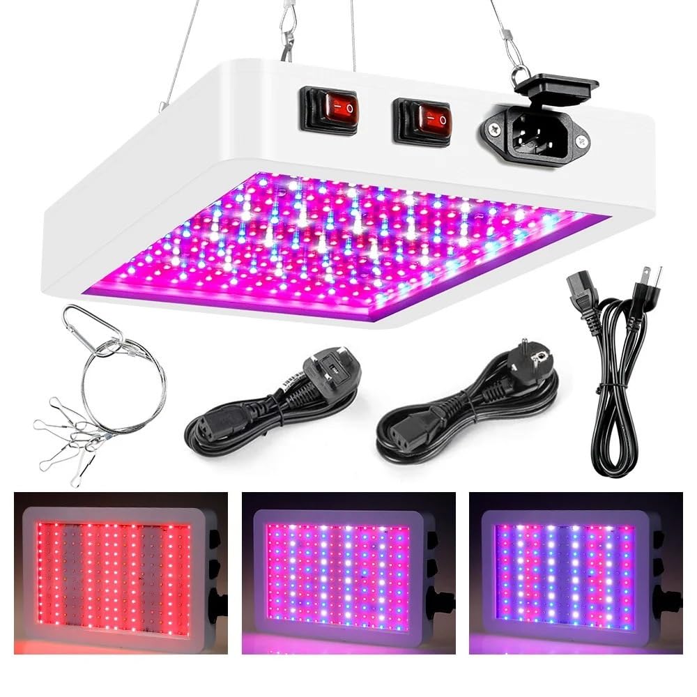 Luce per Piante, 81-312LED coltiva le luci for piante, lampada for coltivazione in serra a spettro completo 25W-80W for da interno Phytolamp idroponico Veg(312LED Full Spectrum)