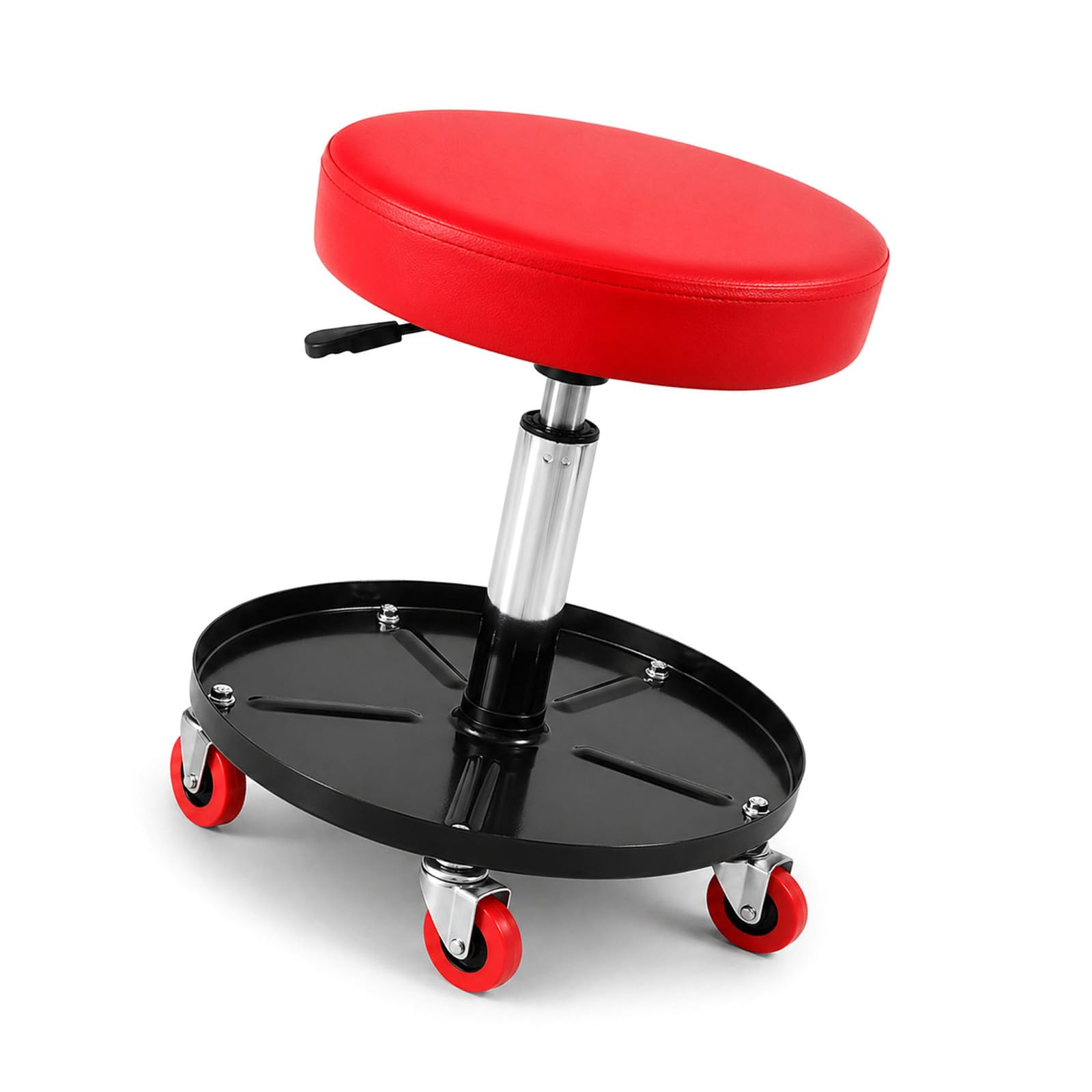 APGLSXY Mobile Technician Seat with Height Feature and Spacious Storage Compartment for Car Maintenance Padded Auto Technician Seat