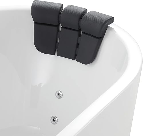 Miniatura 8 de Empava Bañera de hidromasaje independiente de 67 pulgadas ovalada con 8 chorros de agua de hidromasaje, masaje acrílico de lujo, bañera de baño de