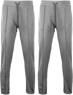 اكتيف بنطلون رياضي سادة للنساء، لون رمادي، مقاس L، (عبوة من قطعتين)