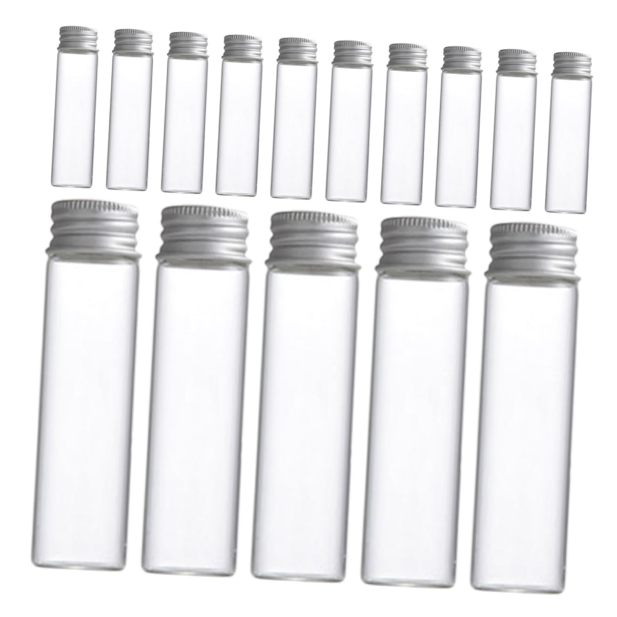 30piezas De Ensayo De Vidrio Transparente Con Tapa De Rosca De Frascos Pequeños Para Muestra De Laboratorio Almacenamiento De y Cuentas