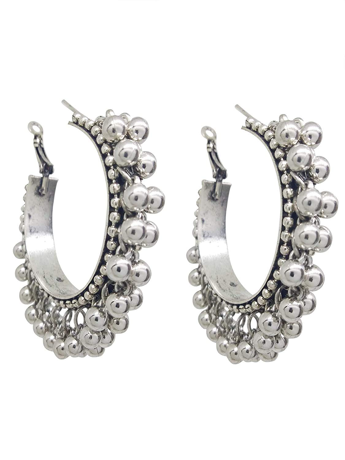 ARADHYA stylish silver ghungroo oxidised earrings for women and girls (B09QGJ6BP2) Amazon Price History, Amazon Price Tracker