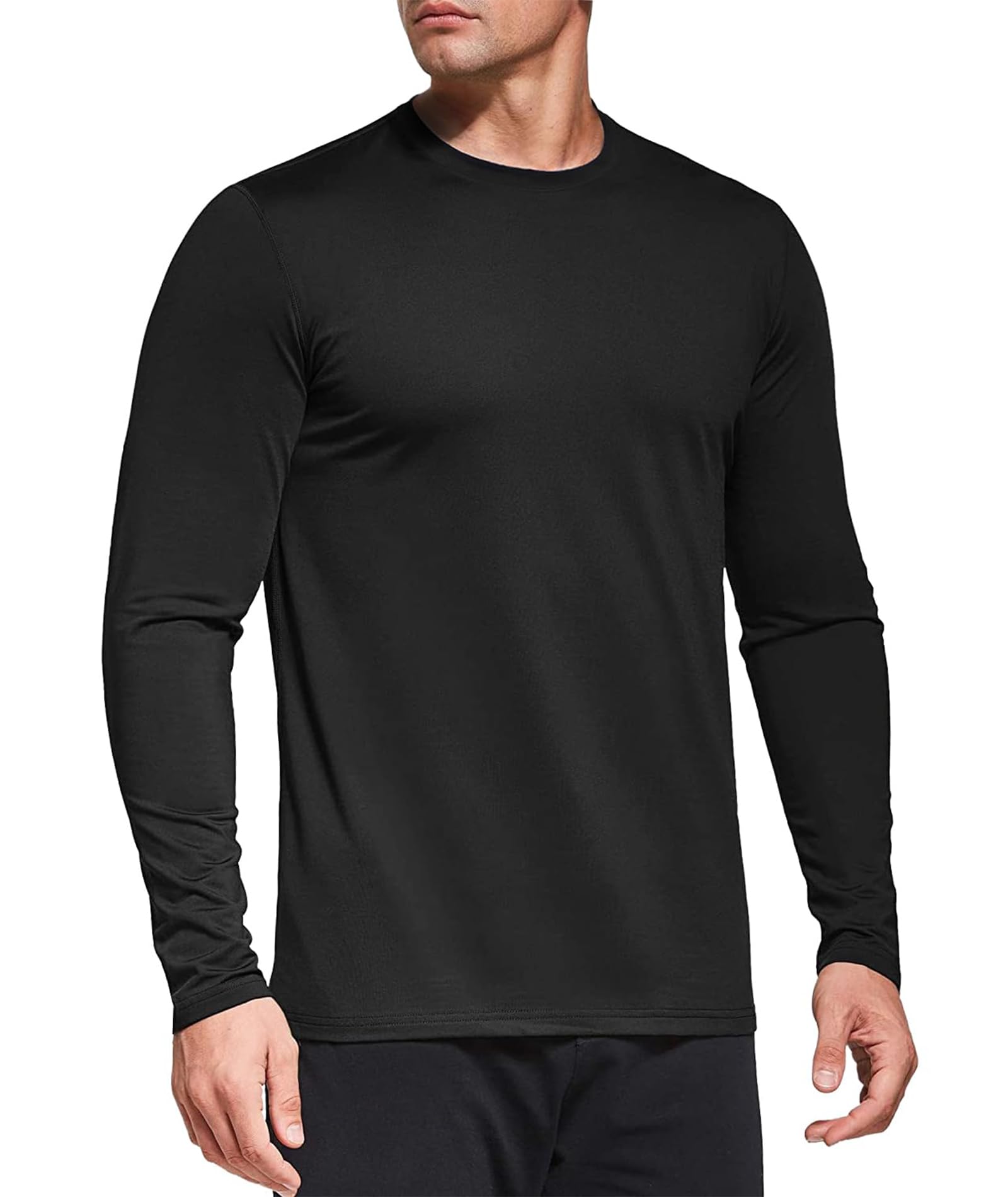Paquete de 1, 3 o 5 Camisetas de Manga Larga para Hombre, Ajuste seco, protección Solar UPF 50+, Camisetas atléticas para Gimnasio y Entrenamiento para Correr