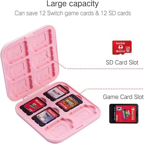 Miniatura 2 de PERFECTSIGHT Switch Game Card Case for Nintendo Switch Lite Switch OLED Cute Kawaii Portable Thin Compact Hard Shell Case Protective Shockproof