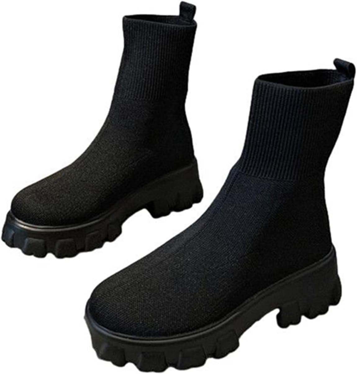 [GUREITOJP] ソックスブーツ 厚底 スニーカー ブーティ レディース ショートブーツ 秋靴 冬靴 走れる 歩きやすい ニッ