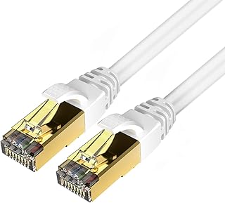 Veetop 2m/6.5ft CAT8 Ethernet Cable 40Gbps 2000Mhz High Speed Gigabit SFTP Lan Network Internet Cables with RJ45 Gold Plated Connector for Use of Smart Office Smart Home System iOT Gaming (2 Pack)