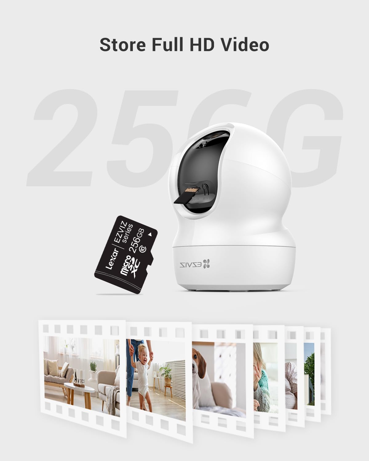 EZVIZ - Tarjeta de memoria Ultra Micro SDXC Clase 10 256 GB compatible con cámaras de seguridad EZVIZ (tarjeta SD de 256 GB