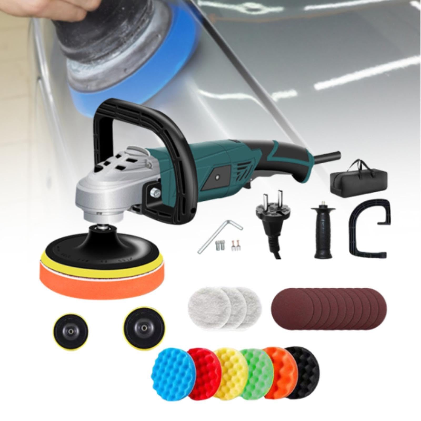 #N/a Polisher Pulidora Profesional Portátil con Accesorios Intercambiables para Pulido Multifuncional Adecuada para Mantenimiento Detallado, 27 Piezas