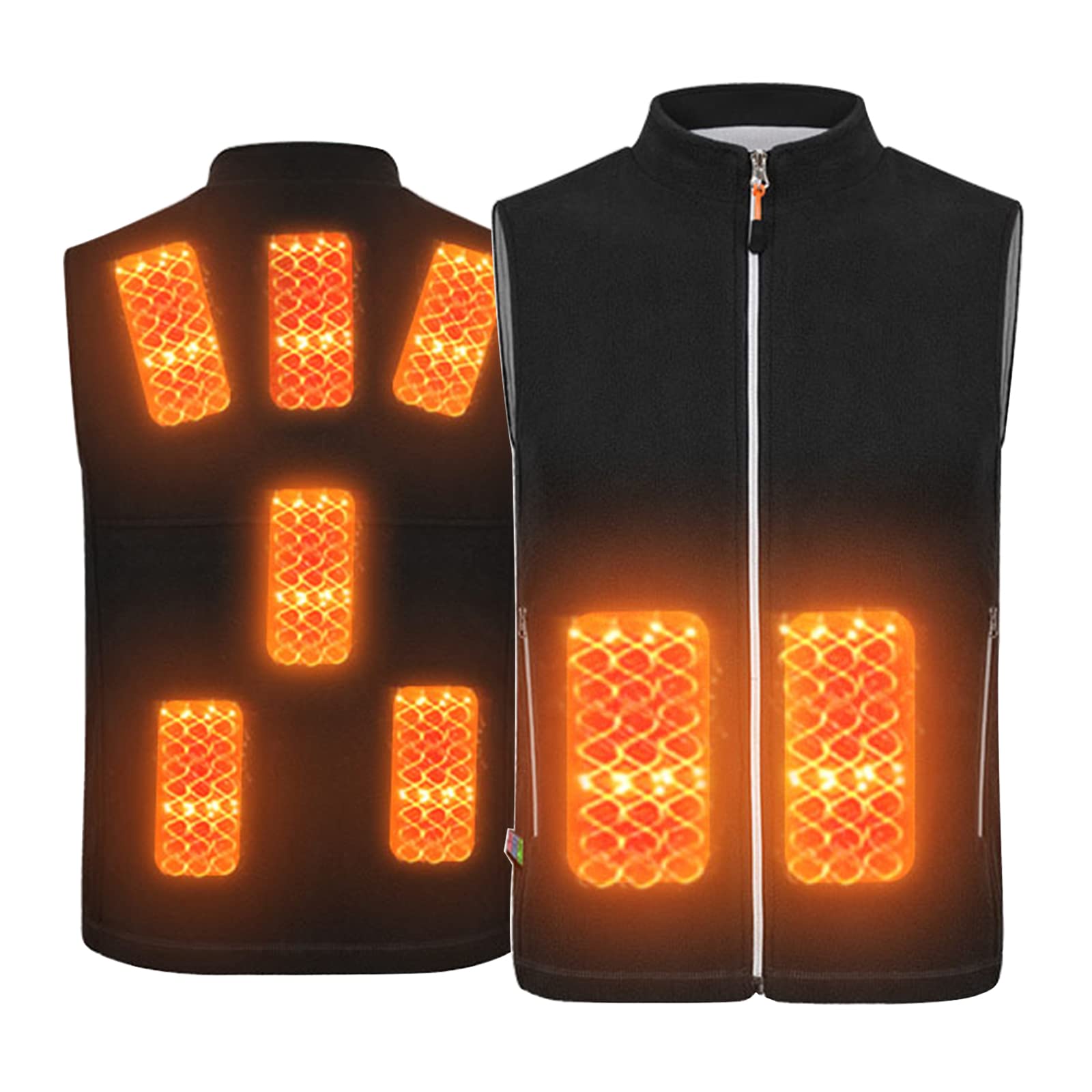 Bseical Gilet Riscaldato, Usb Gilet Riscaldato Uomo Donna, Lavabile Moto Giubbotto Riscaldato Con 3 Livelli Di Impostazioni Di Calore, 8 Zone Di Riscaldamento, Per All'Aperto, Caccia