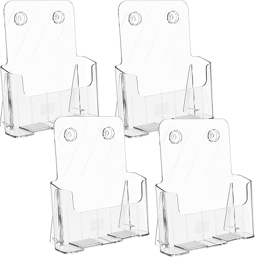 Miniatura 9 de MaxGear Paquete de 2 soportes acrílicos para folletos, 8.5 x 11 pulgadas, soporte para folletos, soporte de plástico para literatura, portatarjetas