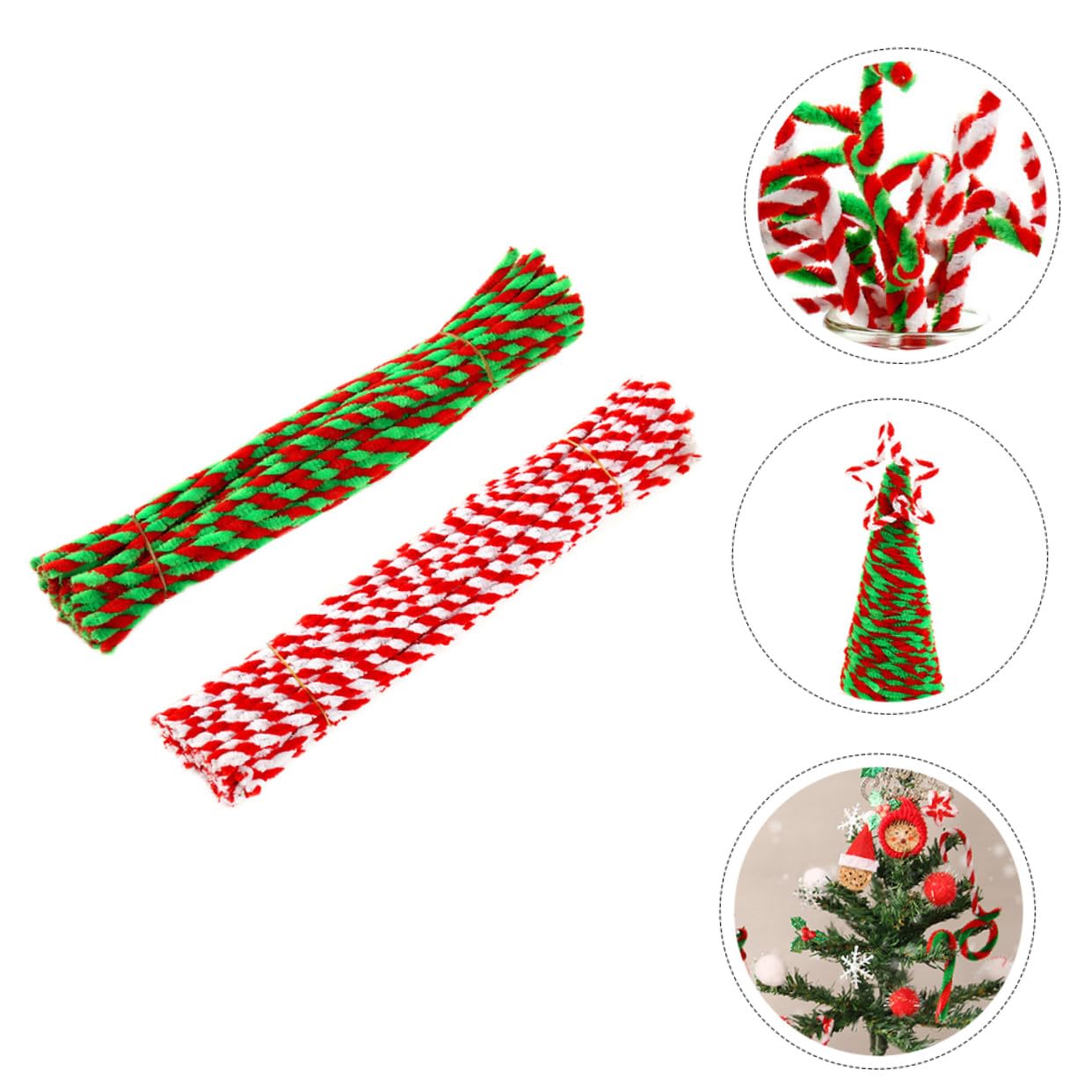 DOITOOL 400 Piezas Unidades Palitos Retorcidos Navideños DIY para Manualidades Infantiles Accesorios Creativos para Hacer Figuras y Decoraciones Festivas Materiales Educativos