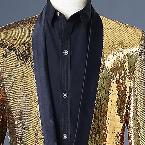 Men's Shiny Sequins Party Suit Jacket Lapel Dinner Prom Blazer Jacke Wedding SequinTuxedo Suit Coats4