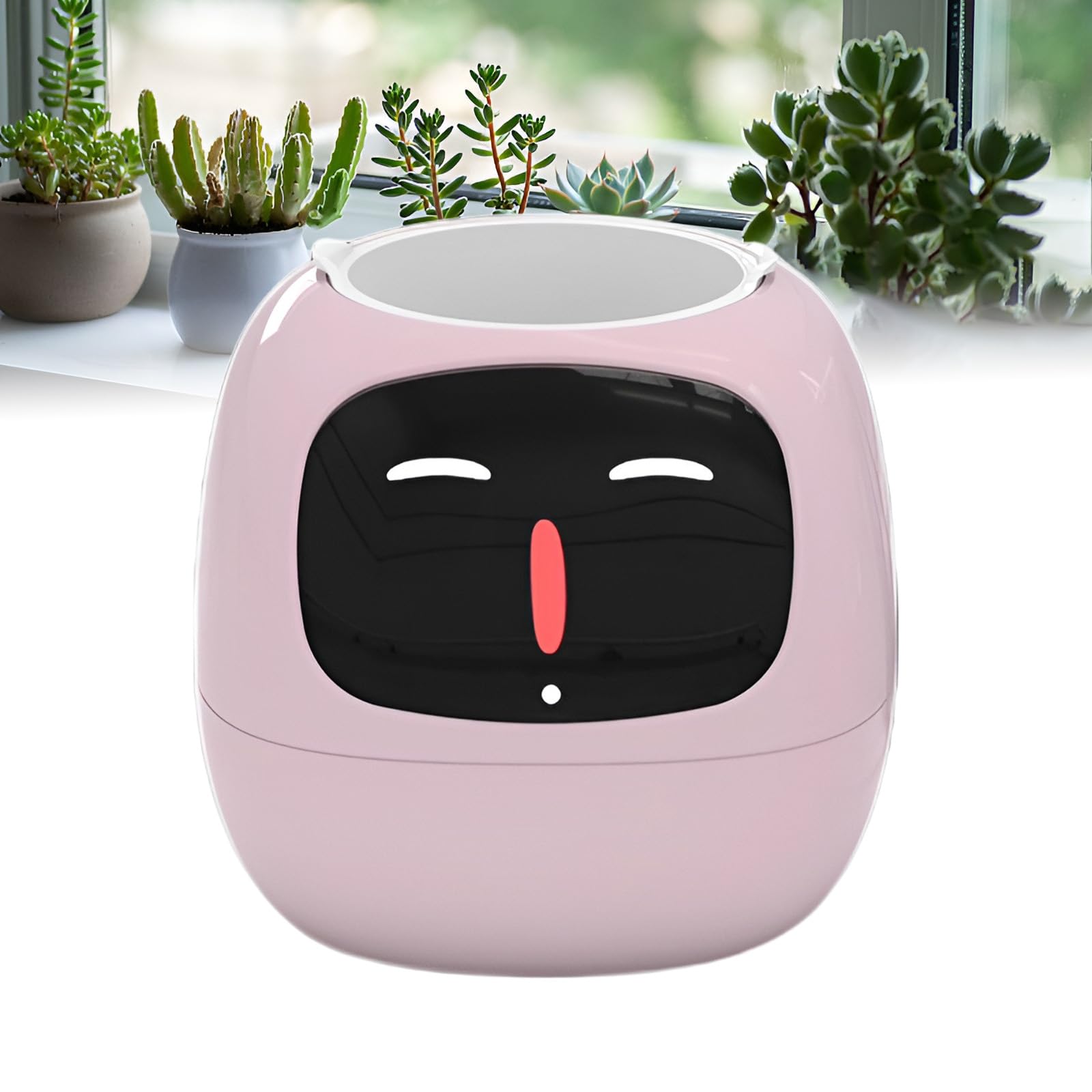 Smart Plant Pot Robot con controllo gestuale, schermo multifunzione, sistema di irrigazione automatico, controllo app per decorazione d'interni, 5 modalità di interazione