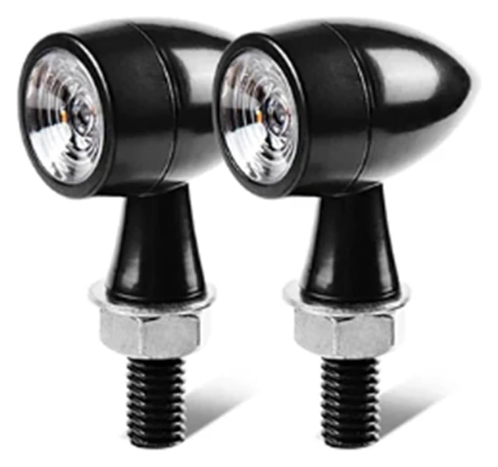 Indicatore di direzione Moto 12V 8mm Moto Freccia Spia di Direzione Indicatore Luci Lampeggianti(2pcs)