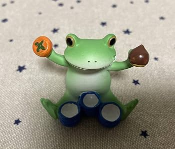 Amazon.co.jp: コポー 食いしん坊カエル 柿 栗 秋 copeau コポタロウ