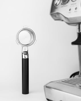 LILQ 54mm Bottomless Naked Lay Flat Portafilter Compatible with Breville Barista Express/Pro, Bambino, and More Includes 1820g Basket (Black Aluminum, 54mm Breville)