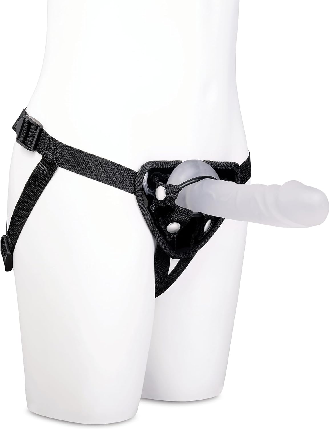 Me You Us Frosted Strap On Dildo Kit with 6 Inch Frosted Jelly Dildo, Adjustable Strap On Harness Kit with Suction Cup Base Textured Jelly Dildo for Couple Play Adult Toy