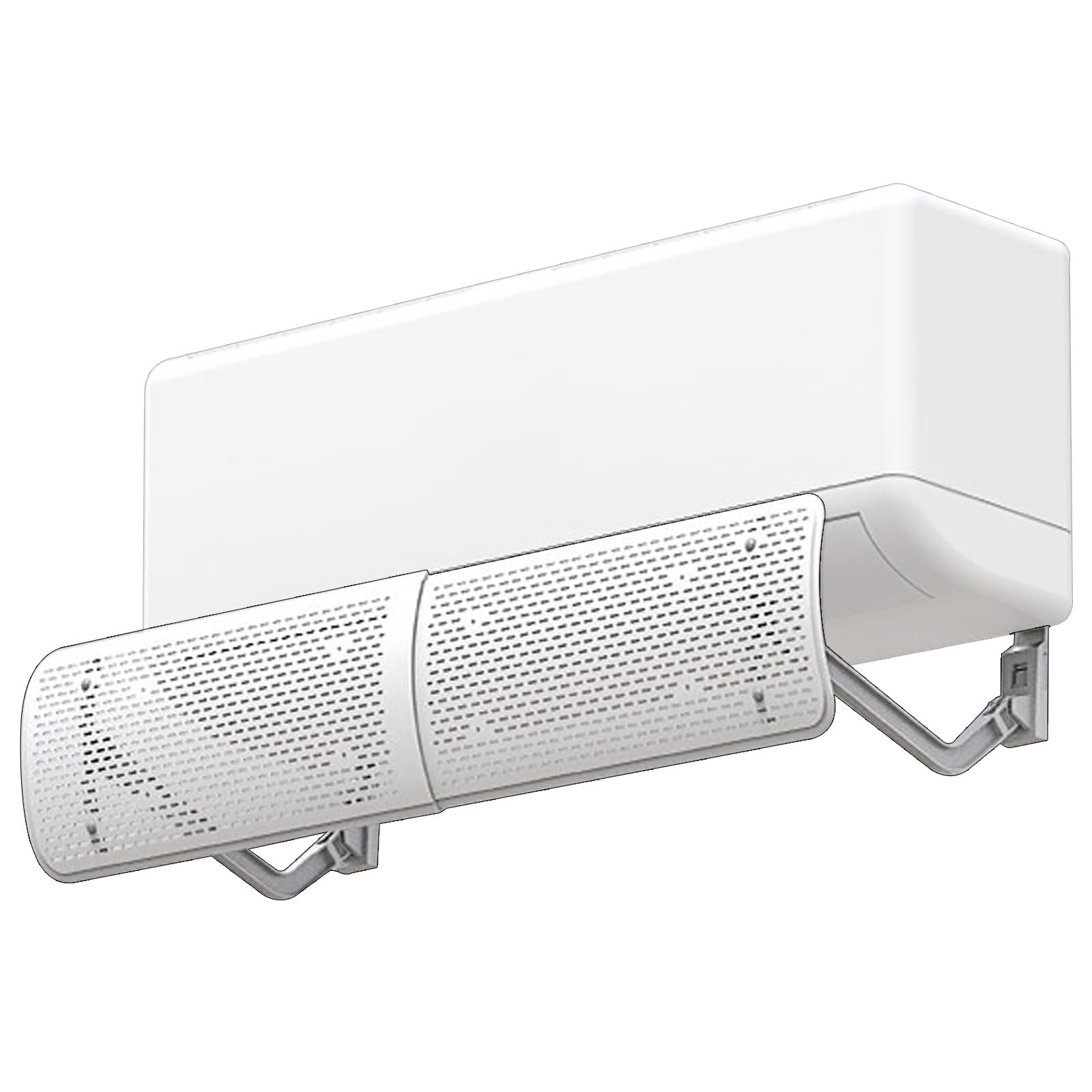 WUXTOKV Air Conditioner Deflector, Air Deflector, ABS Vent Direction Panel, 28×6in AC Airflow Guide, 180° Adjustable Board