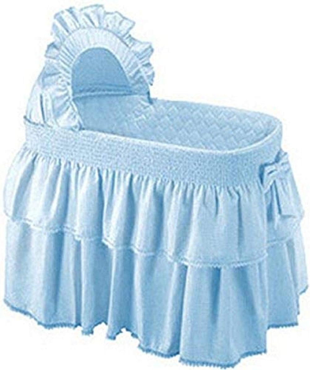 Babykidsbargains Paradise Rainbow Blue Bassinet Liner Skirt and Hood, 16"x32"