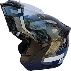 Capacete Moto Mixs Gladiator Delta Articulado Escamoteável Robocop Motociclista Motoqueiro