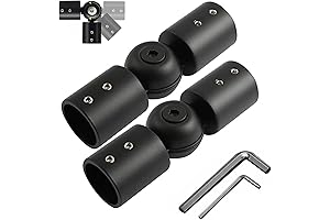 Adjustable Corner Curtain Rod Connector for Bay Windows