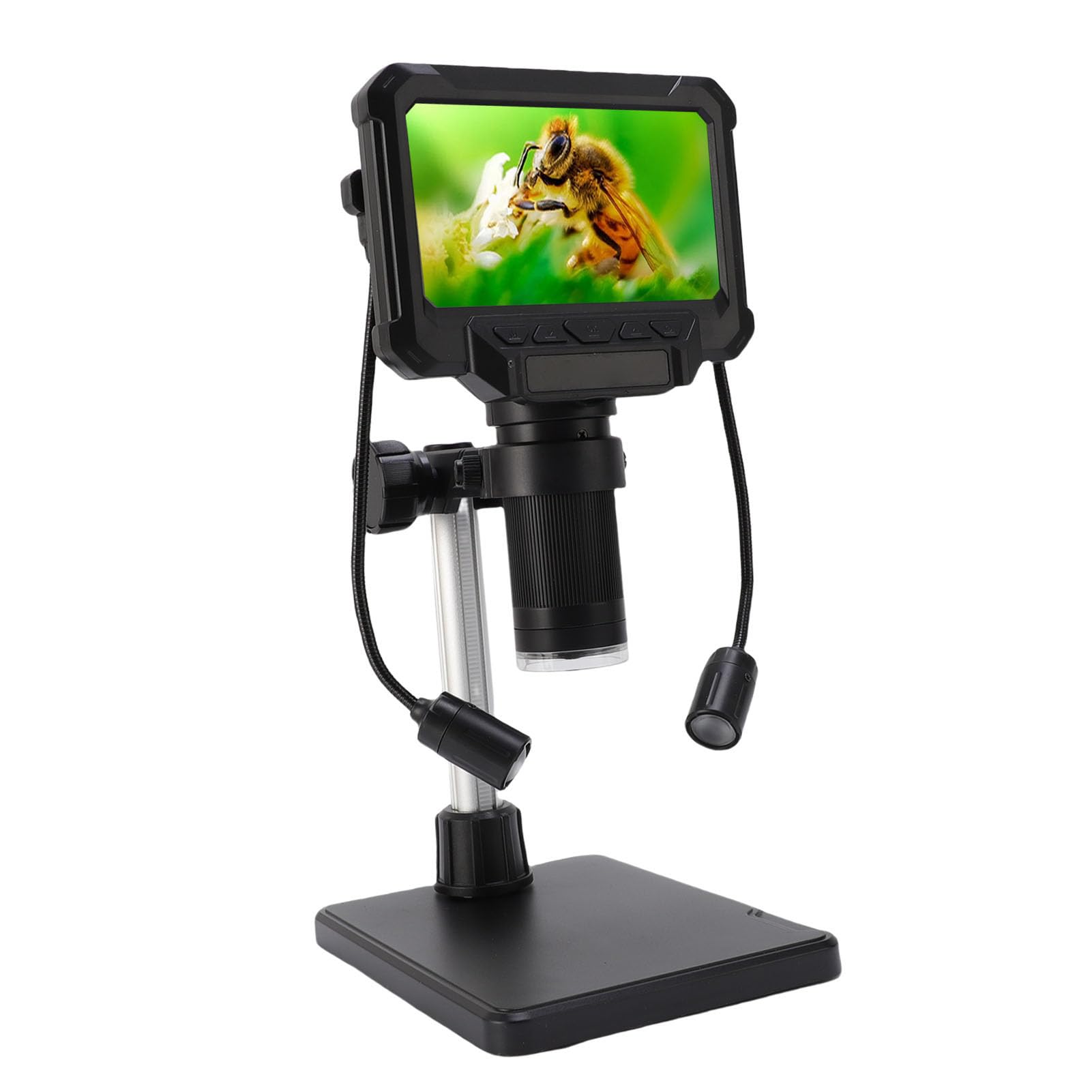 Generic Microscopio Digitale LCD per Monete Lente D'ingrandimento per Monete con Fotocamera 4X 720P con LED Regolabili Telecamera di Ispezione per Microscopio a Luce