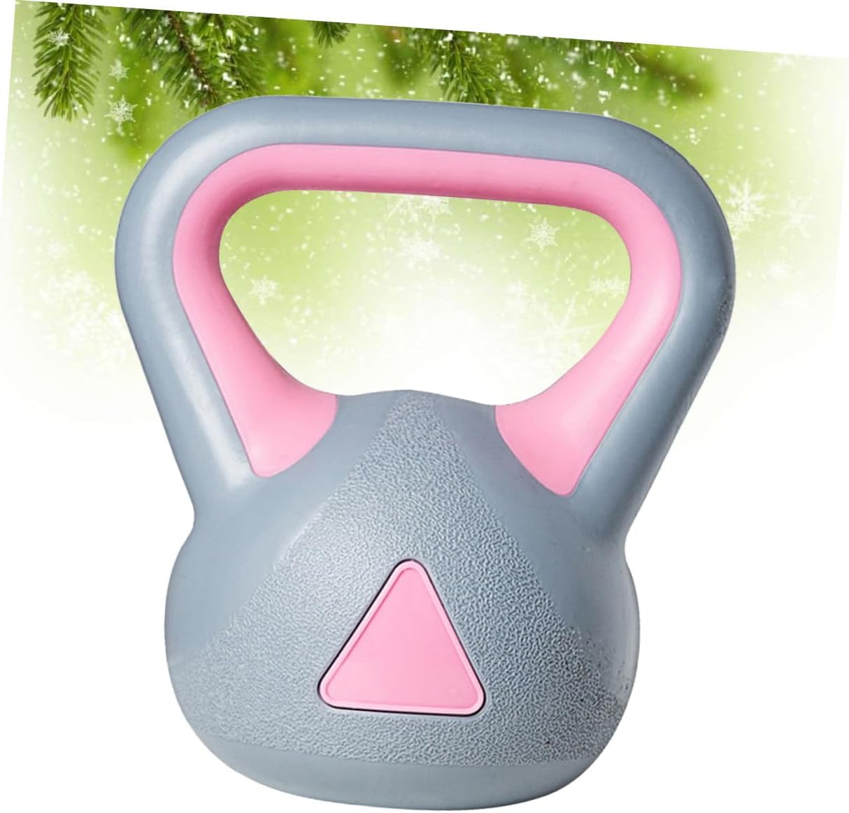 4kg Fixed Kettlebell Rubberized Weight for Women Fitness Training Home Gym Exercise Strength Equipment Gray Pink