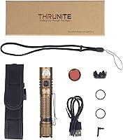 Vista 8 de ThruNite BSS V5 Linterna Black Scout Survival Edición Personalizada Max 2676 lúmenes USB C recargable EDC linternas (bronceado desierto, blanco frío)
