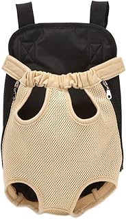 Tangpan Adjustable Shoulder Strap Pet Carrier Backpack Pet Frontpack Carrier Travel Bag Legs Out Easy-Fit for Traveling Hiking Camping for Small Medium Dogs Cats Puppies Cream XL