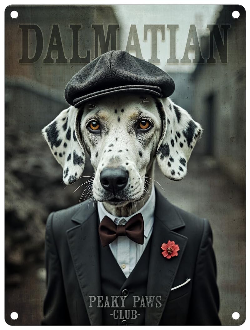 The Original Metal Sign Dalmatian Small (150 X 200Mm) Metal Sign - Peaky Paws Club