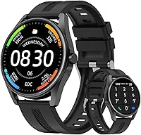 Vista 8 de HUAKUA Relojes inteligentes para mujeres y hombres (Responder/Realizar llamadas) Compatibles con teléfonos iPhone/Android, reloj inteligente redondo